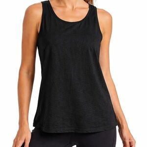 Y2K Era Spirit Activewear Black Cotton Large Tank | Athleisure Athletic